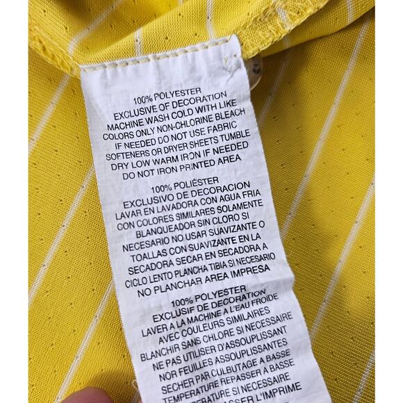 Callaway opti dri yellow perforated performance polo high visibility golf M EUC - Picture 5 of 7